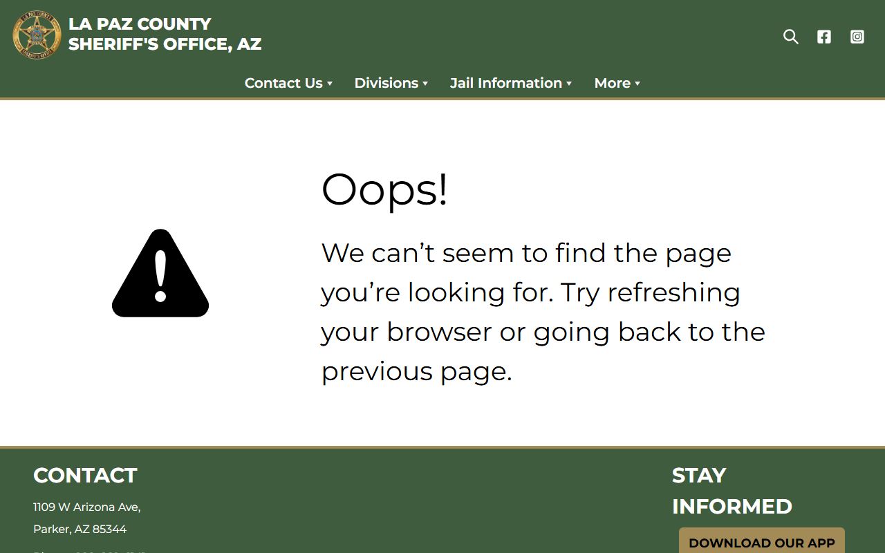 La Paz County Sheriff inmate list